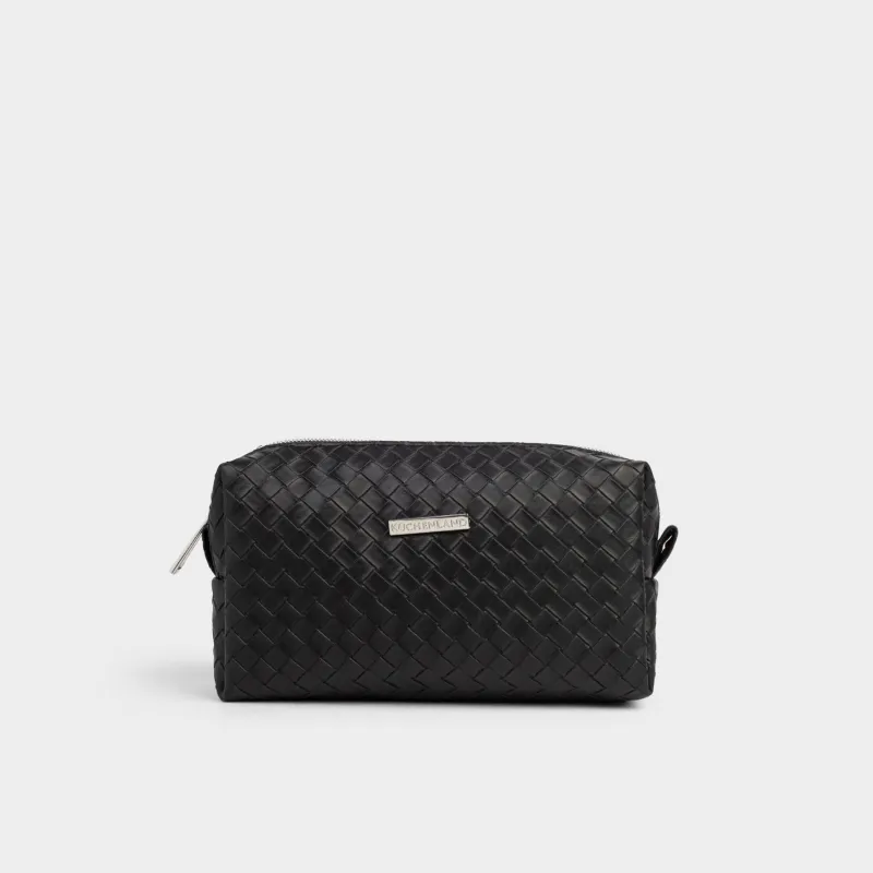 Косметикалық сөмке, 18х11 см, полиуретан, қара, Sennit