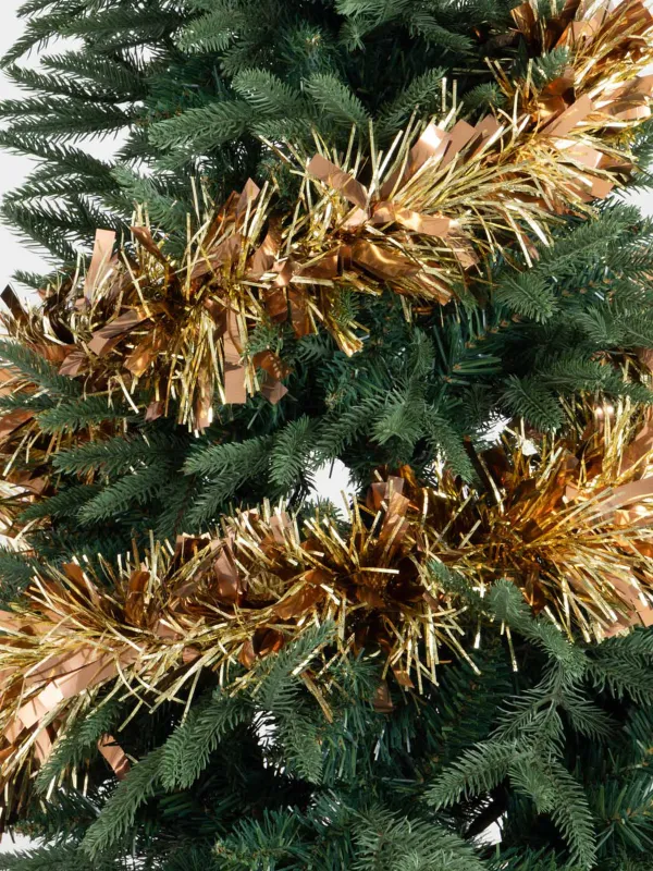 Гирлянда декоративная, 2 м, мишура, золотистая, L, Tinsel christmas, image-0