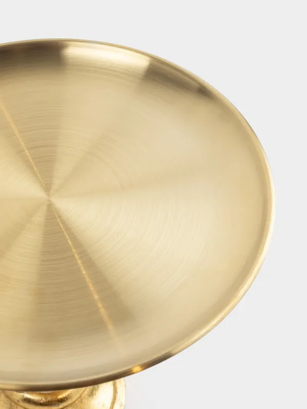 Сәндік ыдыс, 27х19 см, аяқты, болат/полирезин, алтын, Жылқы, Horse gold, image-5