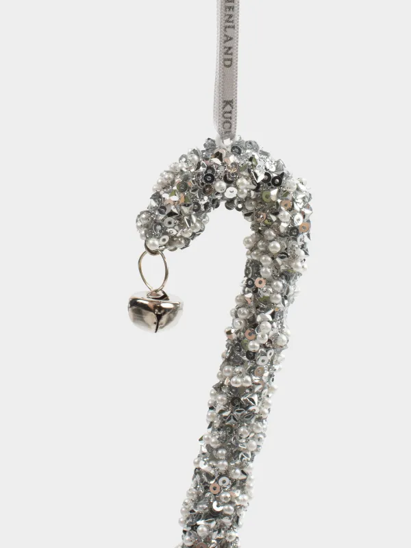 Шырша ойыншығы, 12 см, пенопласт/пластик, күміс, Кристалы бар таяқша, Figure sparkle, image-2