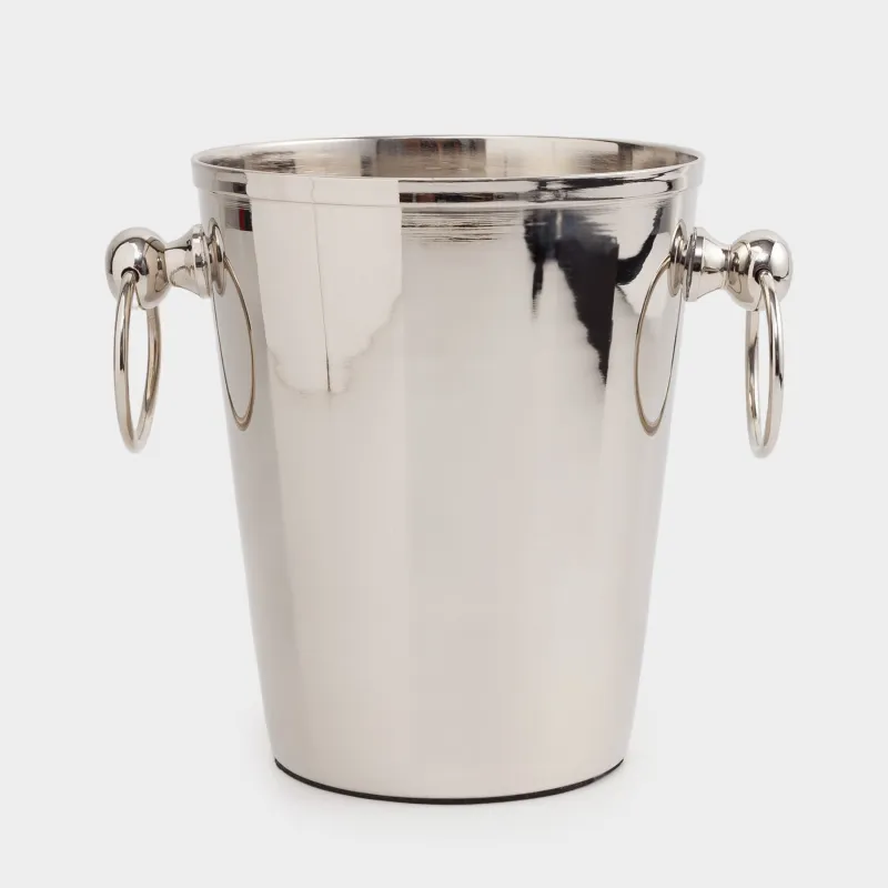 Сусындарды салқындатуға арналған шелек, 15 см, тұтқалары бар, болат, күміс, Fantastic, image-0