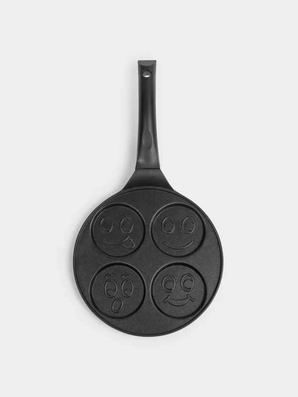 Жұмыртқа мен құймаққа арналған таба, 22 см, 4 бөлікті, жабыны бар, алюминий, Смайл, Action, image-2