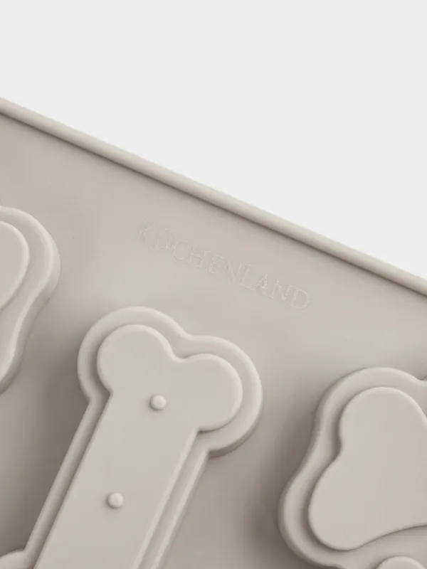 Форма для снеков для животных, 18х16 см, силикон, серая, Favorite pet, image-3