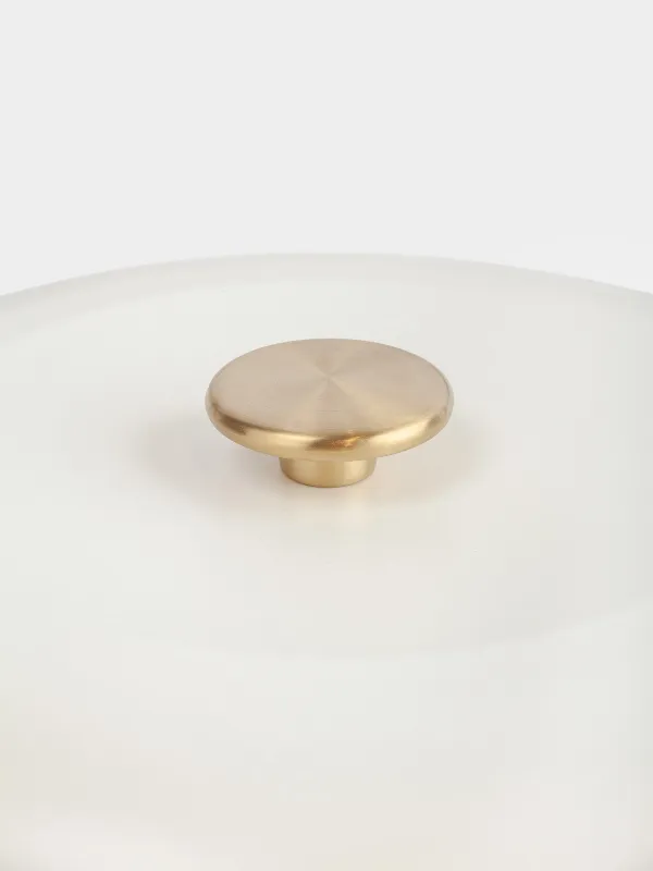 Сотейник, 31 см, 4,3 л, с крышкой, чугун, молочный, Light kitchen, image-3