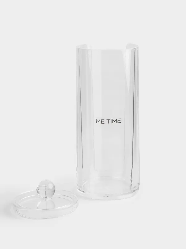 Контейнер для ватных дисков, 7х20 см, с крышкой, пластик, Basic font, image-5