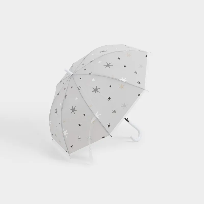 Қолшатыр-таяқ, 70 см, балаларға арналған, полиоксиэтилен, көгілдір, Жұлдыздар, Aspen