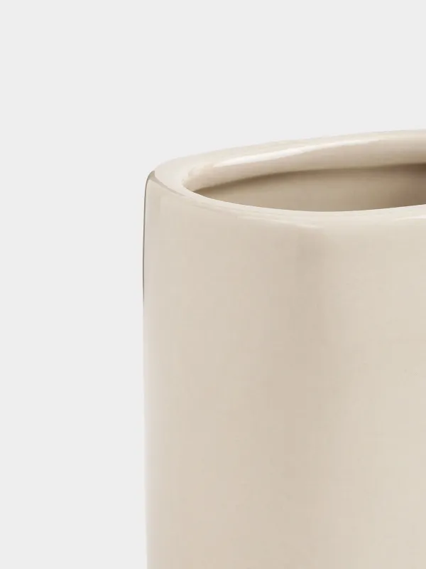 Жуынатын бөлмеге арналған стақан, 10 см, керамика, сарғылт-қоңыр, Nira, image-2