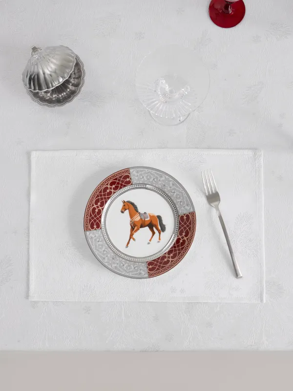 Аспаптарға арналған майлық, 30х45 см, жаккард, полиэстер, тікбұрышты, сарғылт-қоңыр, Қар ұшқындары, Snowflakes, image-2