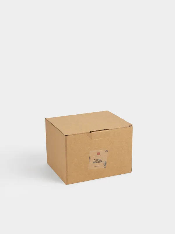 Сары май ыдысы, 19 см, фарфор N, сопақша, сүт түстес, Кракелюрдегі шалғынды гүлдер, Floral meadow, image-5