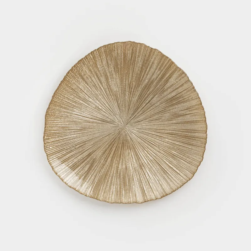 Түскі ас тәрелкесі, 28 см, шыны, шампан, Angle