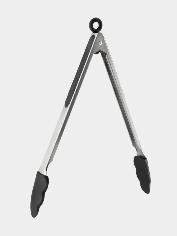 Ас үйге арналған қысқыштар, 34 см, болат/силикон, сұр, Assist, image-1