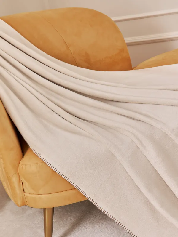 Плед, 140х190 см, фланель, молочный, Flannel, image-1