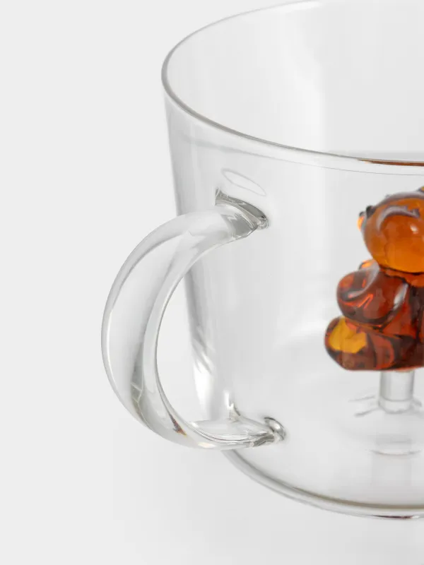 Кружка, 480 мл, стекло Б, Коричневый медведь, Shape, image-3