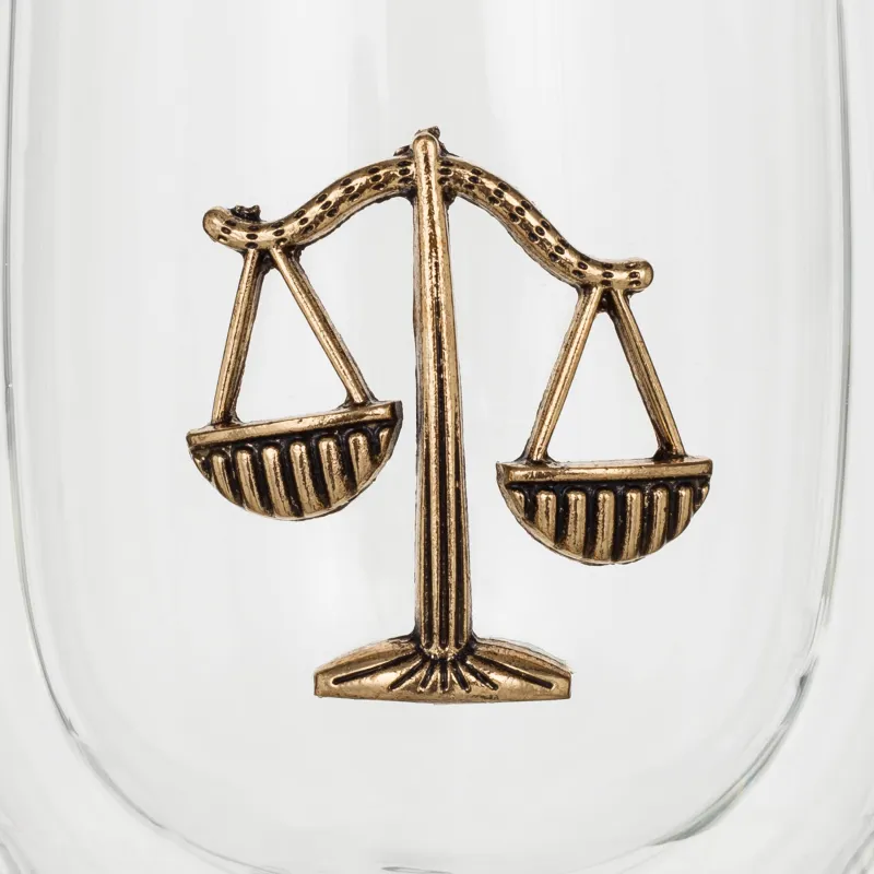 Саптыаяқ, 350 мл, металлдан жасалған шыны, алтын, Таразы, Air zodiac, image-5