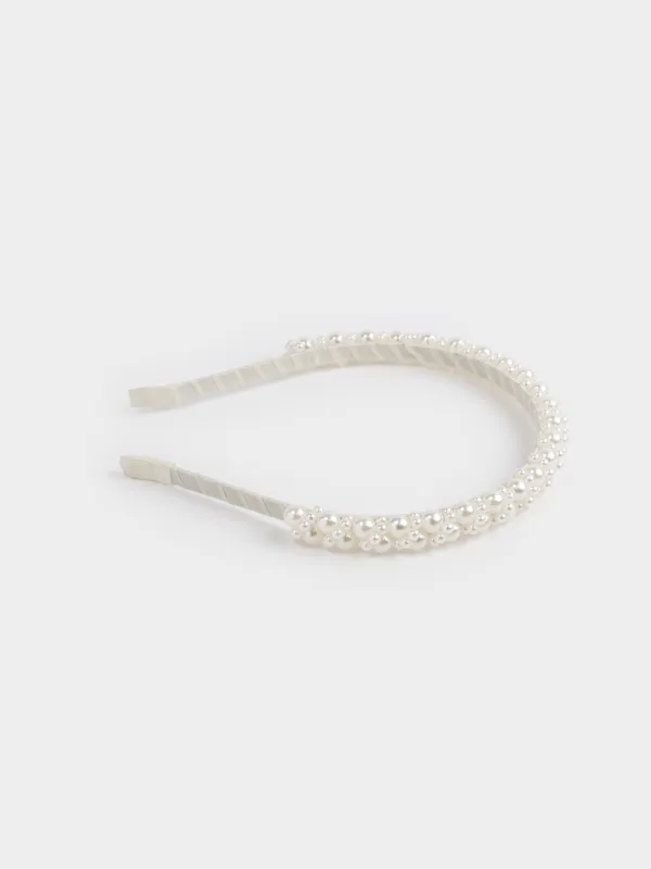 Тоғыншақ, 13х16 см, пластик/металл, сүт түстес, моншақтар, Hairstyle, image-3