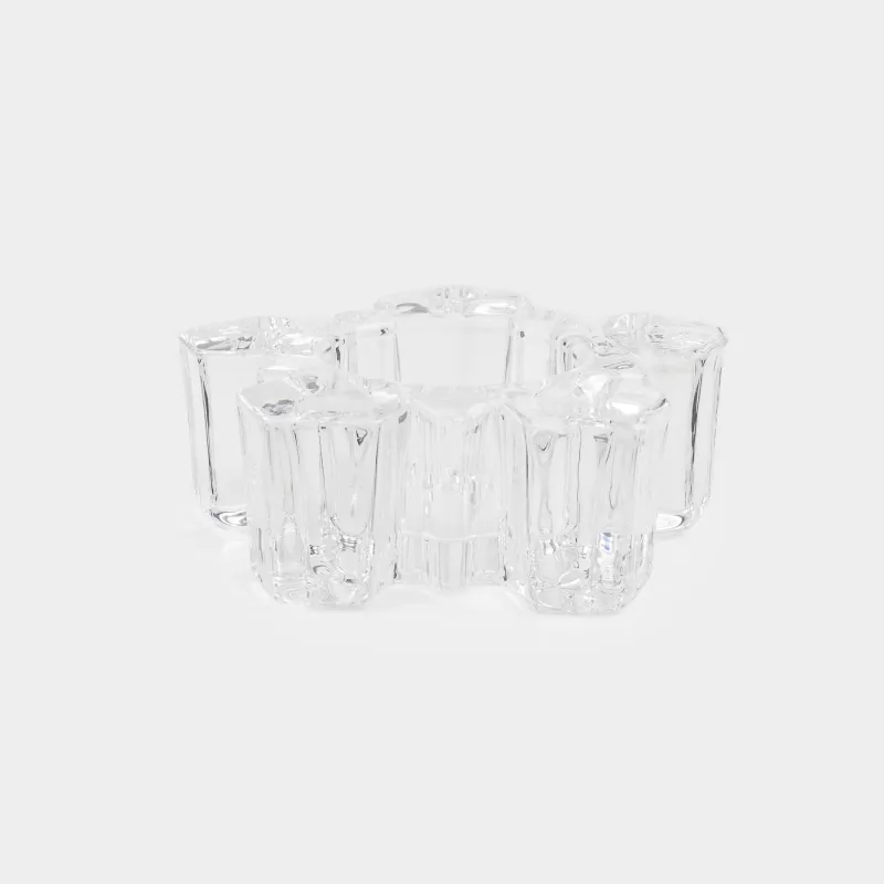 Шам ұстағыш, 8 см, шай шамына арналған, шыны, Қар ұшқыны, Snowfall, image-1