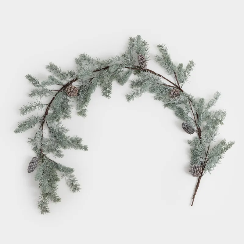 Ветка-гирлянда декоративная, 1,5 м, пластик/шишки, Шишки, Conifer decor
