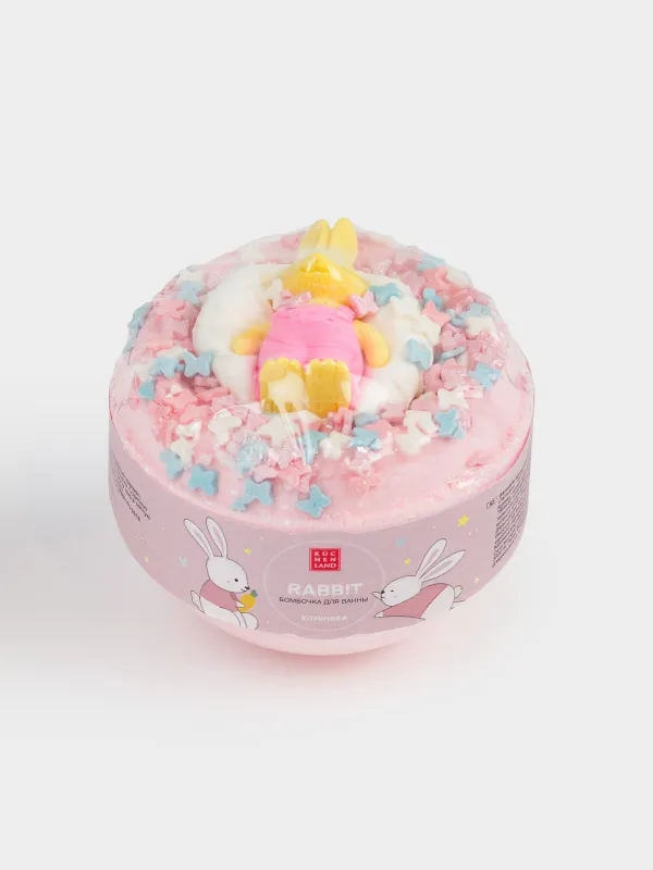 Бомбочка для ванны, с игрушкой, Клубника, Rabbit, image-3
