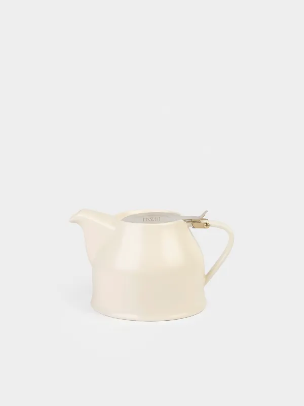 Шай демдейтін шәйнек, 1 л, керамика/болат, сүт түстес-алтын, Kettle ceramo, image-0