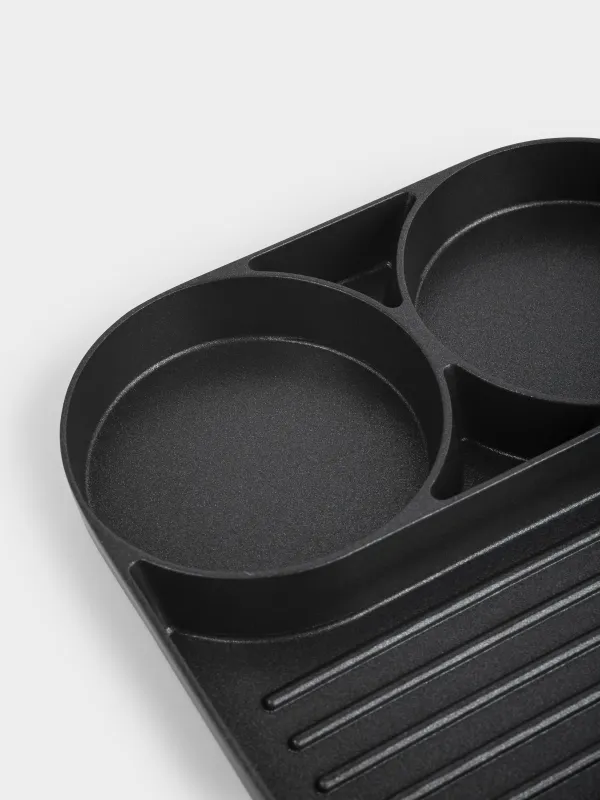 Гриль табасы, 18 см, 3 бөлім, жабыны бар, алюминий, шаршы, Action, image-5