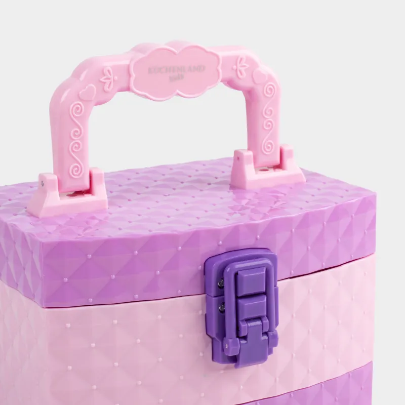 Косметика жиынтығы, балаларға арналған, 16 см, 26 пр, әшекейлері бар, қорапта, пластик, қызғылт, Cosmetic kids, image-4