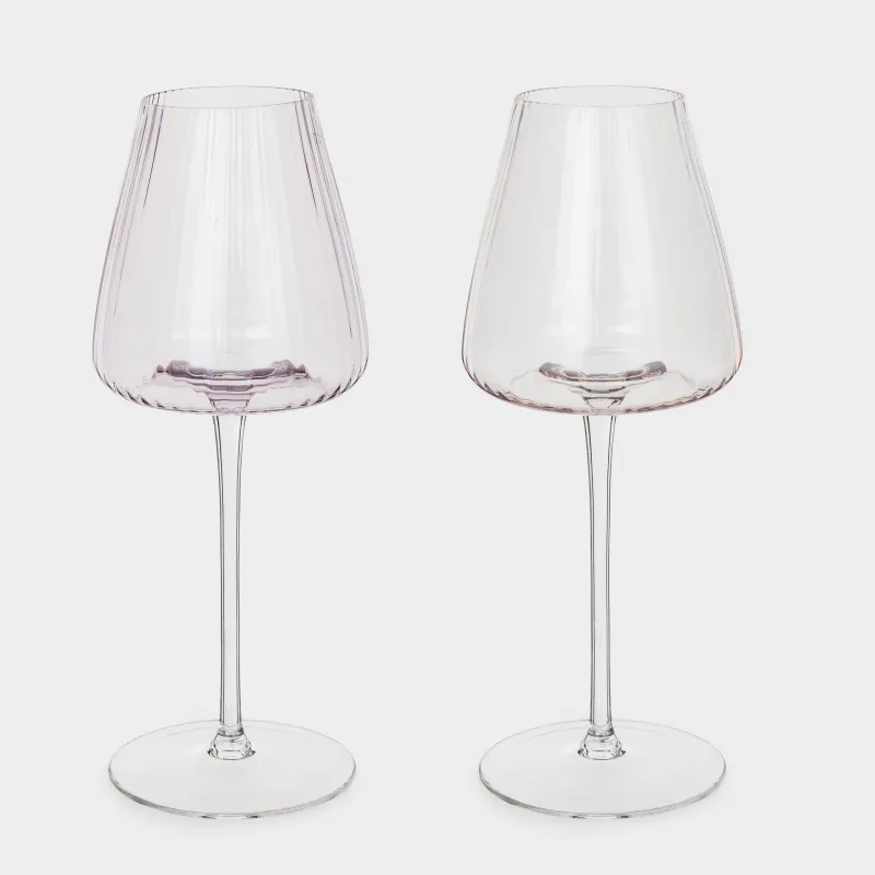 Бокал для красного вина, 480 мл, 2 шт, кристальное стекло, лиловый/розовый, Sorento R color, image-0