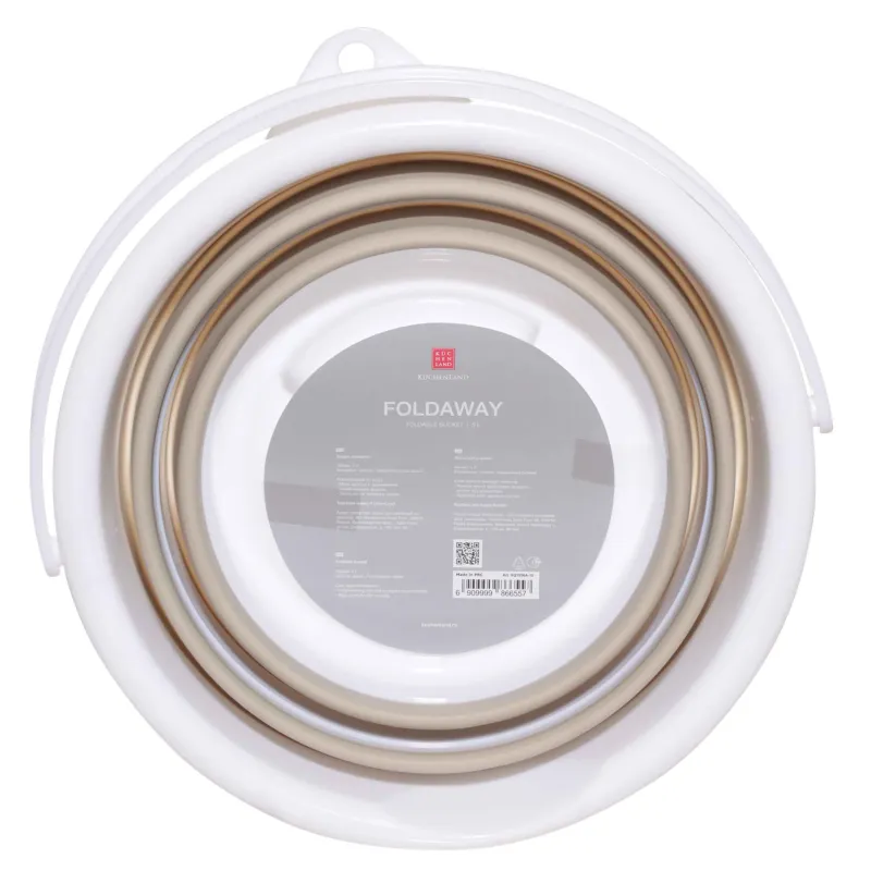 Жиналмалы Шелек, 5 л, пластик/резеңке, сұр-бежевый, Foldaway, image-3