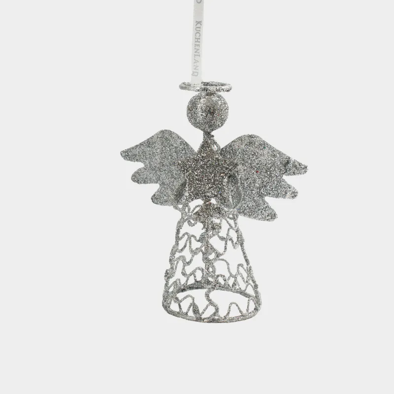 Шырша ойыншығы, 15 см, металл, күміс, Періште, Angel sparks