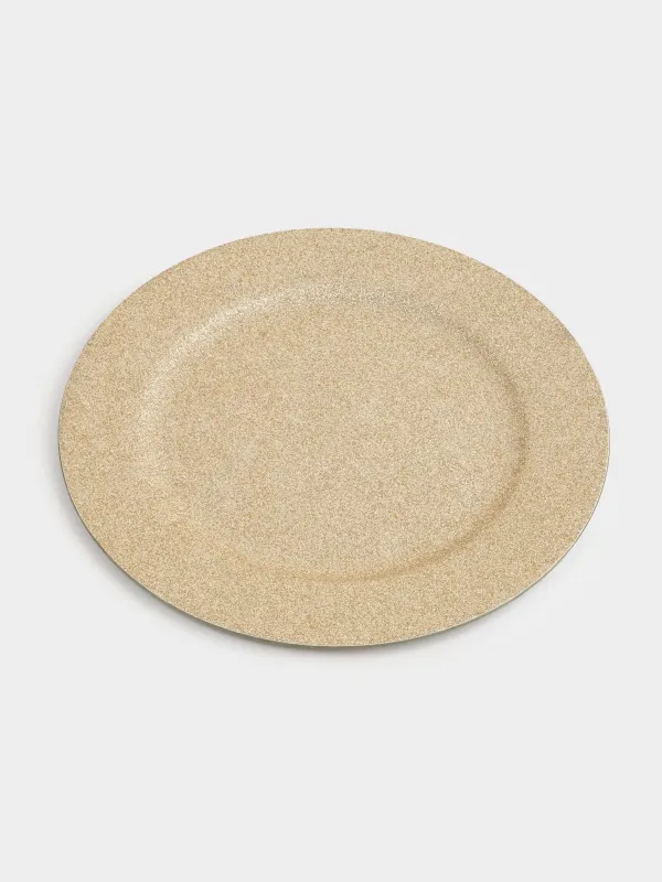 Сервистік тәрелке, 33 см, пластик, күміс, plastic sparkle, image-1