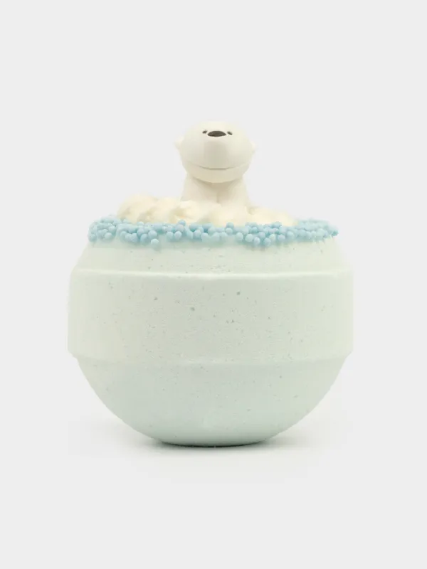 Ваннаға арналған бомба, 130 гр, ойыншығы бар, көгілдір, Қаражидек, Аю, White bear, image-3