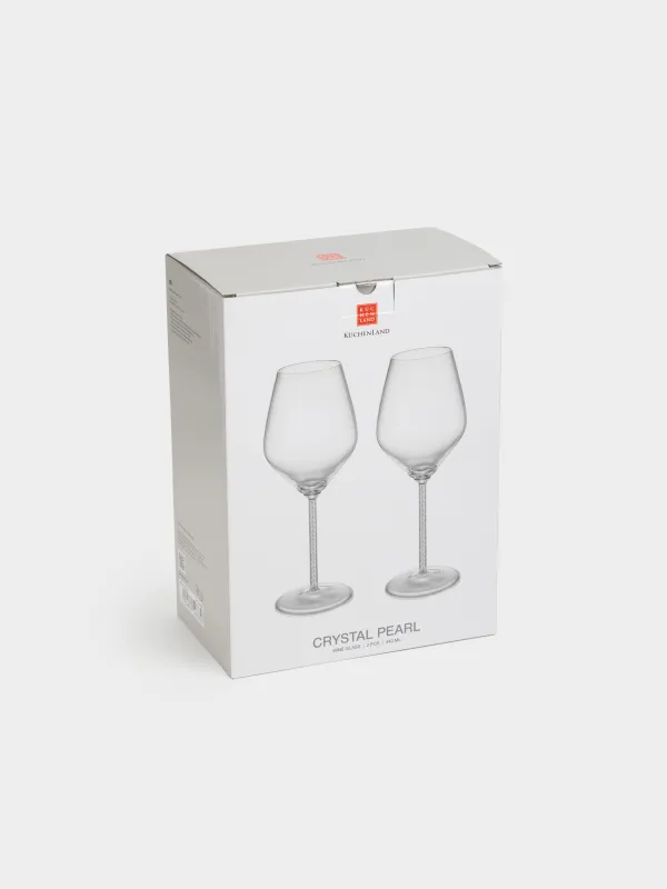 Шарап бокалы, 450 мл, 2 дана, інжу-маржаны бар, шыны/пластик, Crystal pearl, image-5