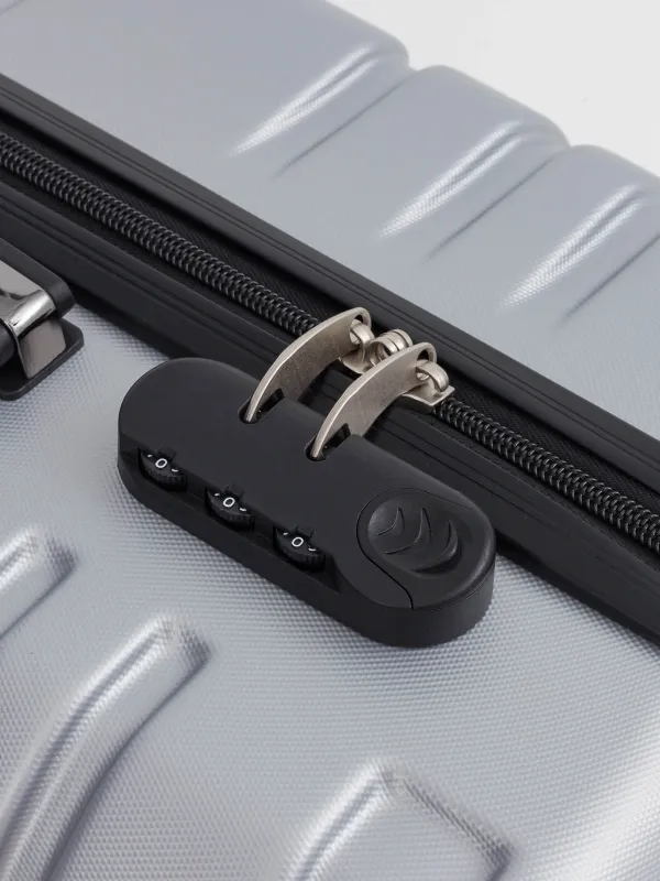 Чемодан M, 45х25х67 см, 3,4 кг, құлпы бар, пластик, графит, Travel comfort, image-8