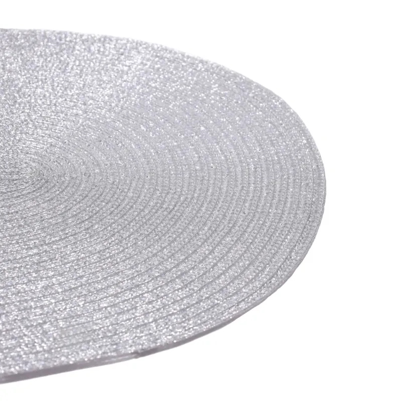 Құрылғы астындағы майлық. 30х45 см, полиэстер, сопақ, күміс, Rotary shine, image-1