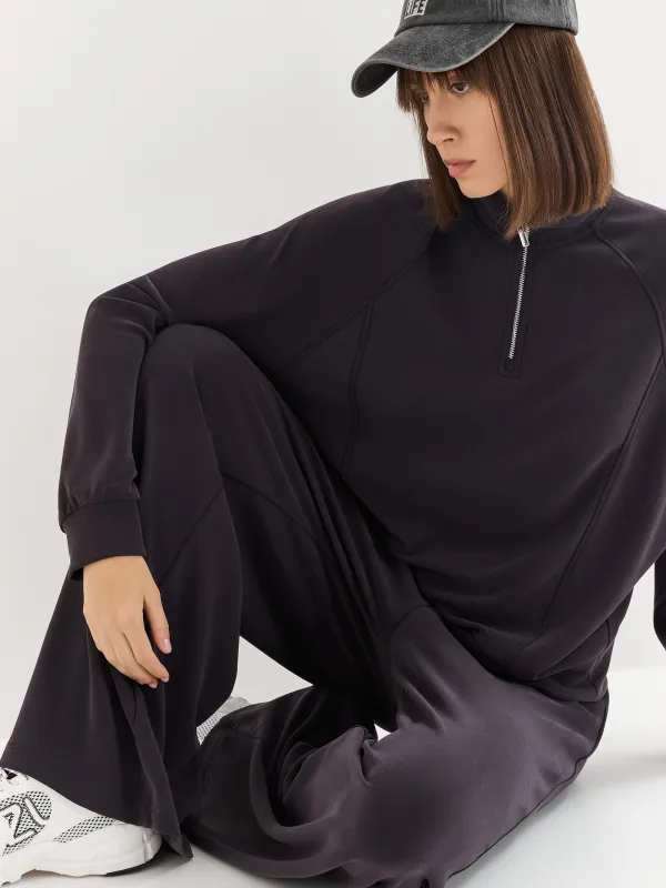 Әйелдерге арналған худи, өлшемі M, сыдырмасы бар, модал/полиэстер/эластан, қоңыр, Alice, image-6