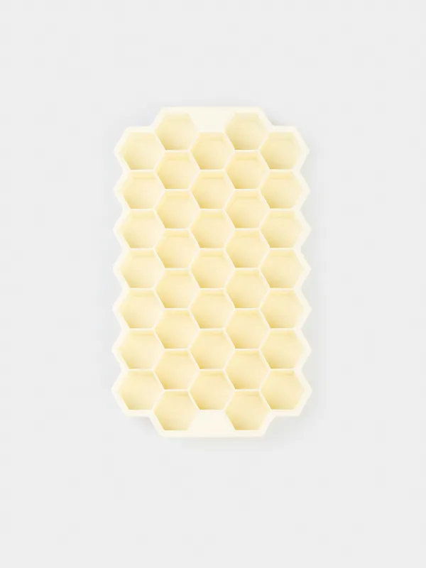 Мұз бен шоколадқа арналған қалып, 20 см, 24 бөлім, силикон, сүт түсті, Бал ұясы, Honey, image-0