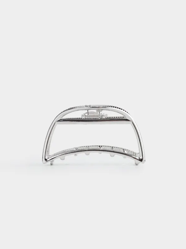 Шаш қыстырғыш, 7 см, металл, күміс, краб, Fantastic, image-0