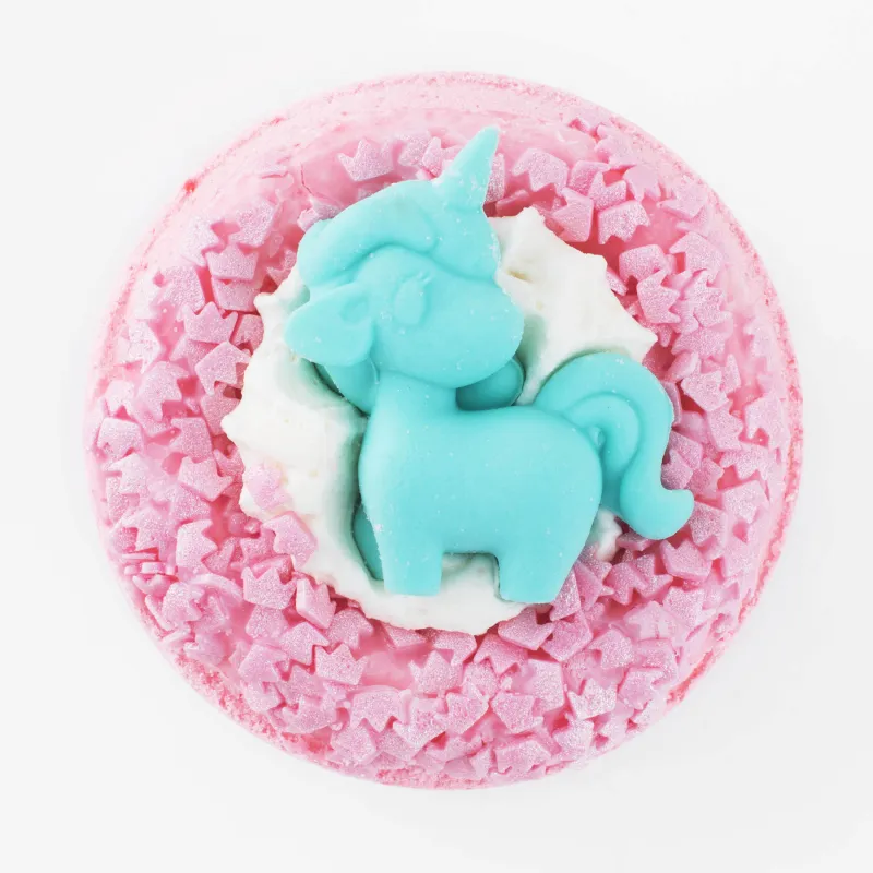 Ваннаға арналған бомба, 130 гр, ойыншықпен, Құлпынай мен кілегей, Бір мүйізді, Unicorn
