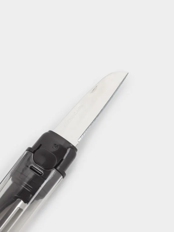 Нож-овощечистка, 19 см, 2 в 1, в чехле, сталь/пластик, черный, Black style, image-4