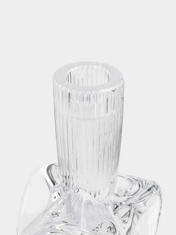 Подсвечник, 15 см, для тонкой свечи, на ножке, стекло, Ribedic, image-2