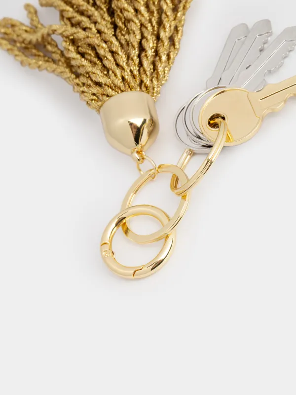 Салпыншақ, 13 см, металл/полиэстер, күміс, Шашақ, Keychain, image-2