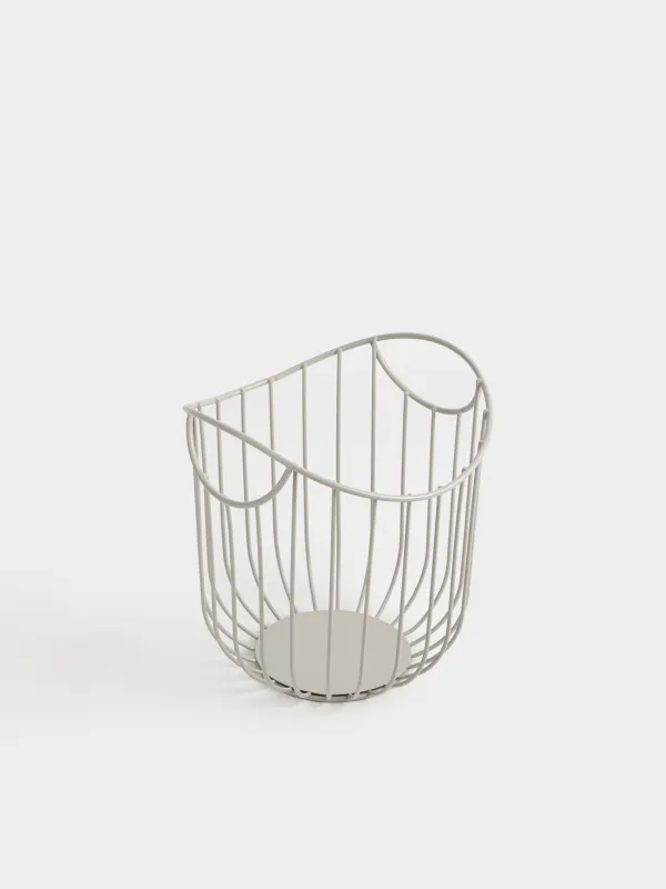 Корзина для фруктов, 18х20 см, металл, серо-бежевая, Twist beige, image-1