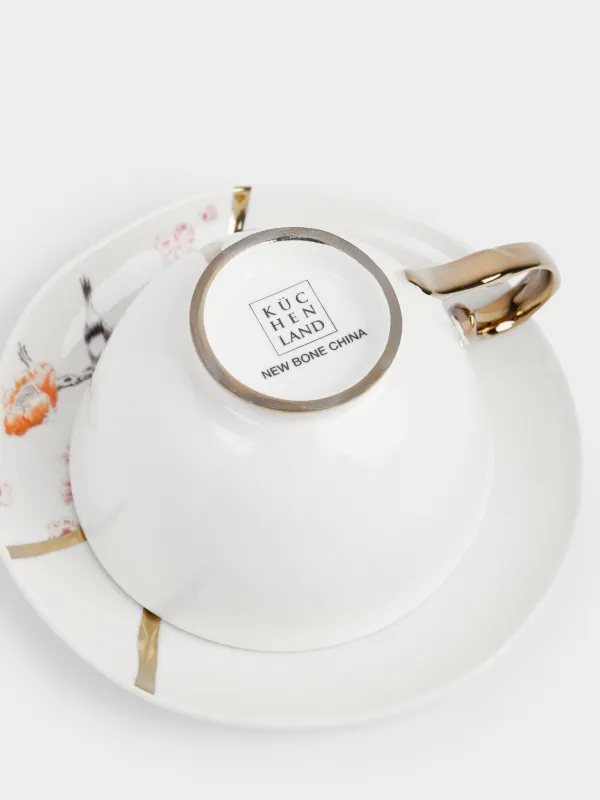 Шәй жұбы, 1 адам, 2 зат, 220 мл, фарфор N, ақ-алтын, Кинцуги, Revival, image-3