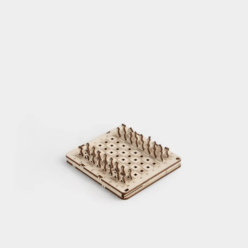 Үстел ойыны, 11х10 см, дойбы/шахмат/крестики-нолики, ағаш, Hobby light