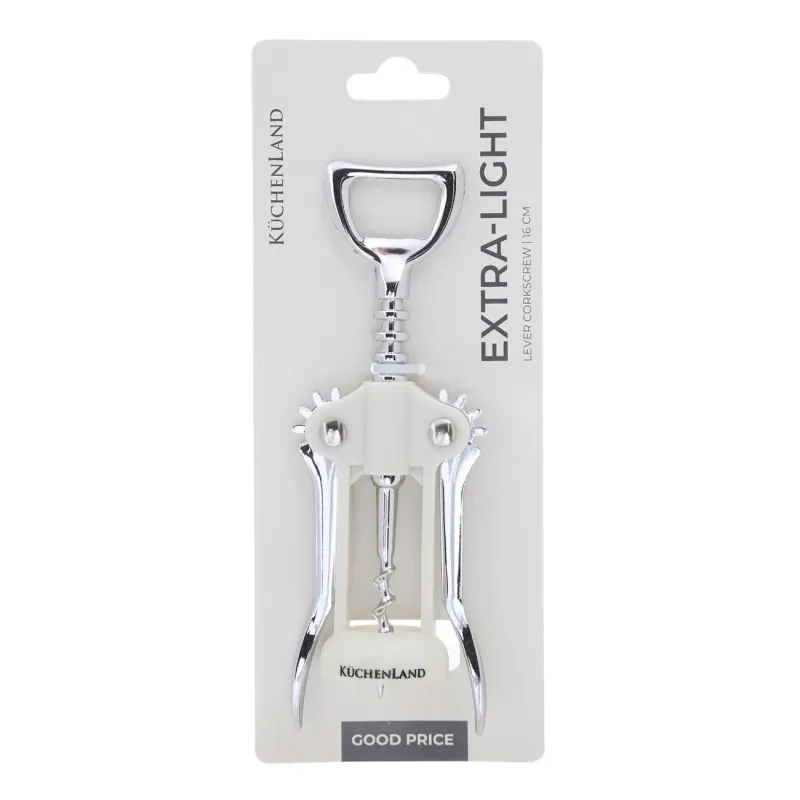 Штопор тұтқасы, 16 см, металл/пластик, ашық сұр, Extra-light, image-1