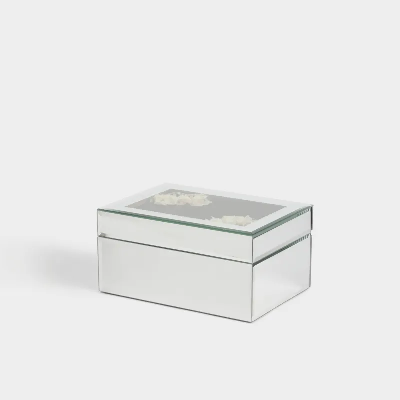 Зергерлік қобдиша, 20х14 см, шыны, айна, Гортензия, Glossy, image-0