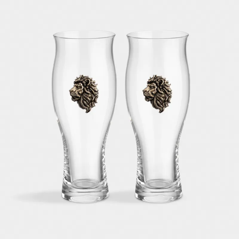 Стакан для пива, 600 мл, 2 шт, Золотистый лев, Lux elements