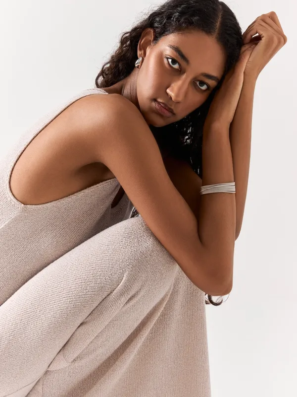 Білезіктер жинағы, 8 см, 12 дана, металл, күміс, сақиналар, зергерлік бұйымдар, image-6