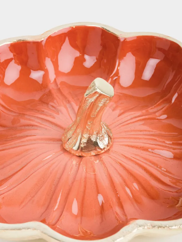 Блюдо декоративное, 20х6х2 см, металл, оранжево-золотистое, Тыква, Forest symphony, image-6