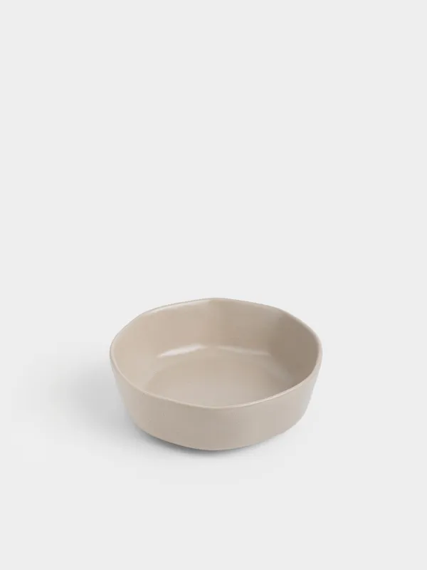 Салатник, 16х5 см, 550 мл, керамика K, бежевый, Мятый эффект, Crumple creme, image-1