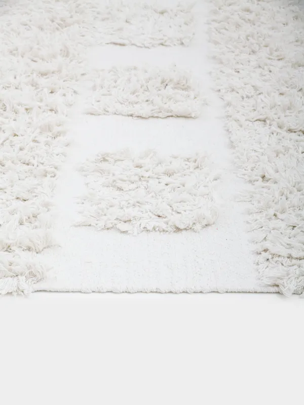 Кілем, 120х180 см, қадалармен, мақта, экру, Cage pattern, image-3